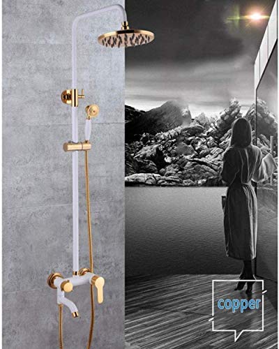 Ensemble combiné de pommeau de douche mural et mitigeur anti-calcaire