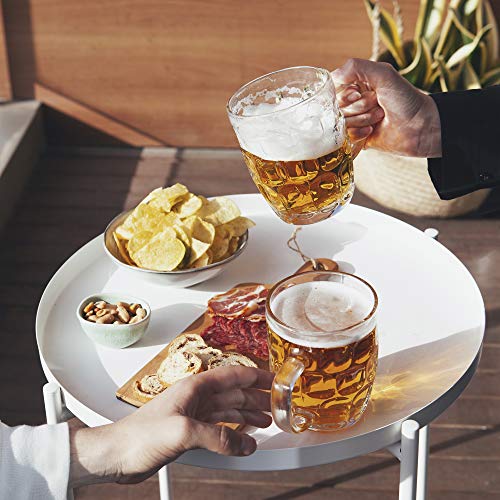 Miniatura 3 de Set De 6 Jarras De Cerveza Con Asa, Jarra Cerveza Tradicional Reino Unido, Pinta Británica, Jarra De Cristal 520 Ml