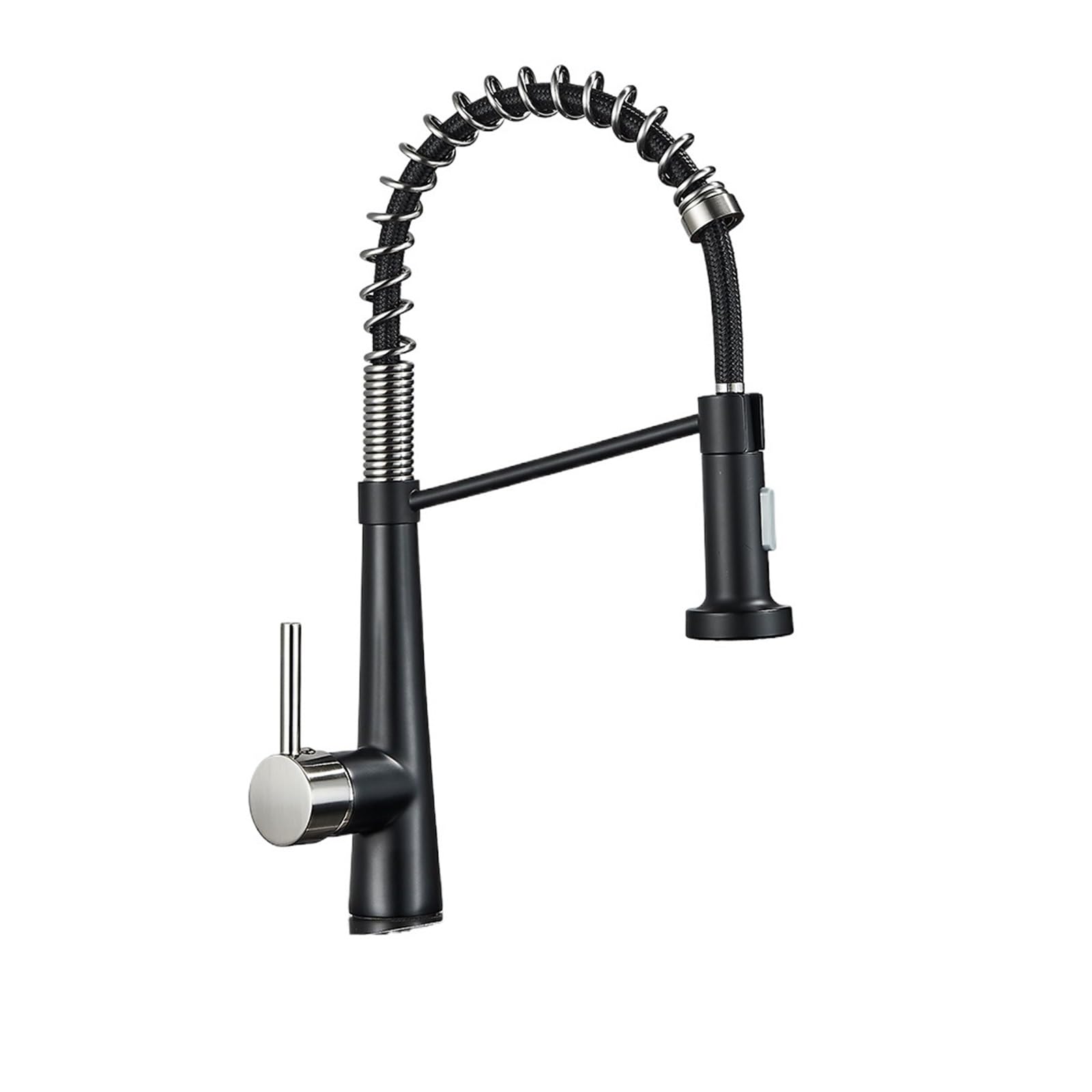 Robinet mitigeur flexible pour évier et îlot central avec douchette Black Nickel