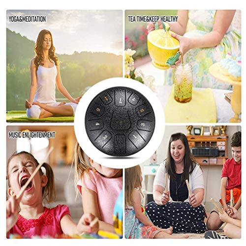 Ghzste Steel Tongue Drum, 11 noten 6 inch handpannentrommel voor volwassenen en kinderen, stalen trommel-percussie… - Image 3