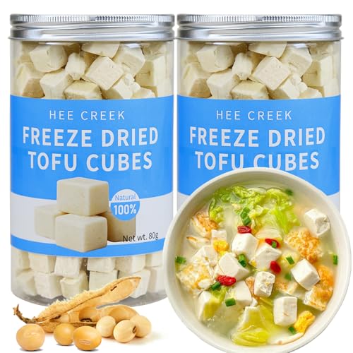 Hee Creek Freeze Dried Tofu 160g/5.6oz Dried Glucono-δ-lactone Tofu Cubes