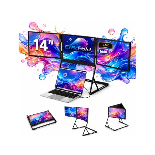 Image of TriCreate 14 inch 2.5k Triple Portable Monitor Extender for Laptop