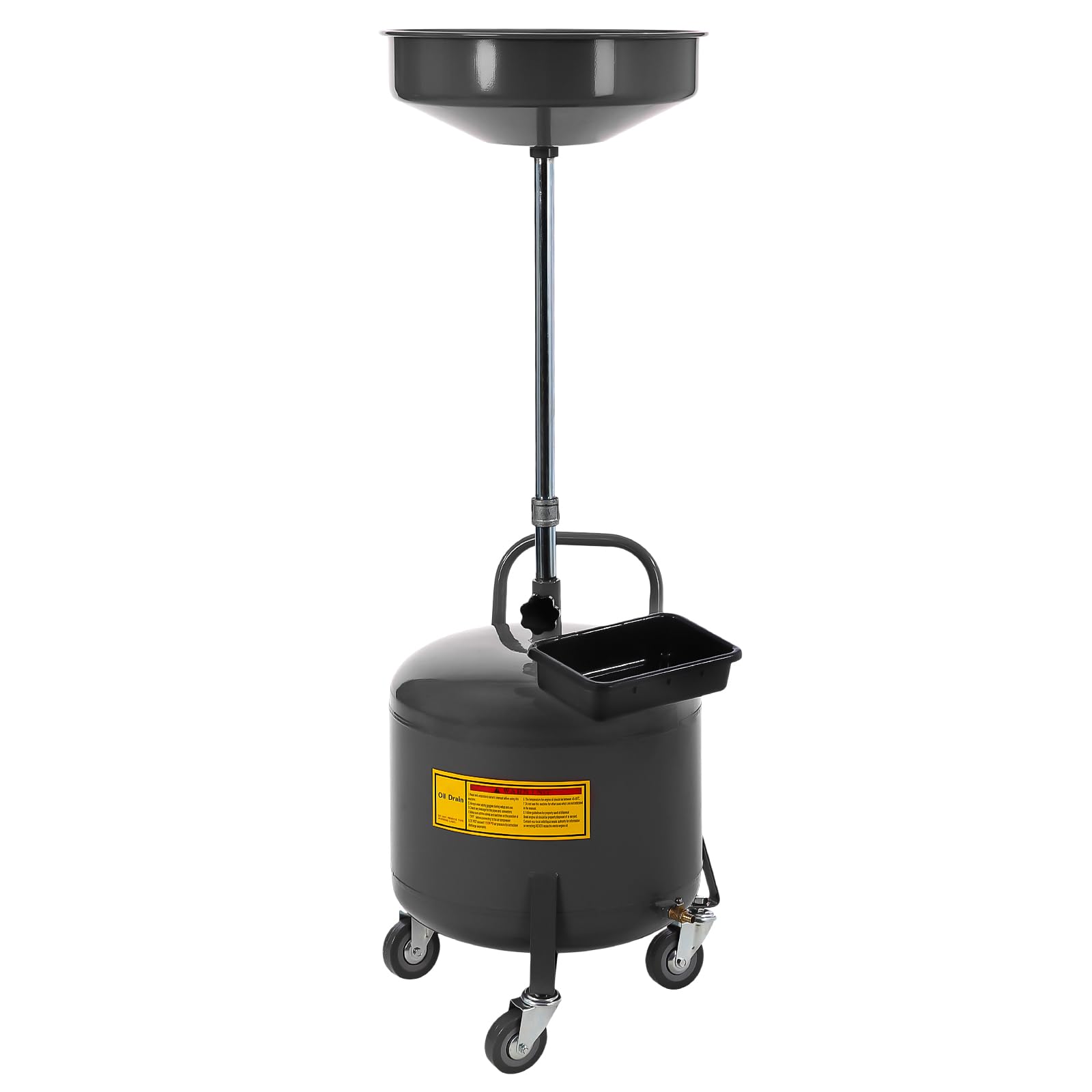 Photo 1 of GarveeTech 8 Gallon Waste Oil Drain Tank, Air Operated Drainer Oil Change Tank,Oil Drain Container with Adjustable Funnel Height (Black, 8 Gallon)