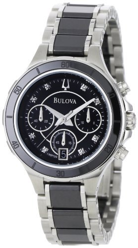 u[o Bulova Women's EBY fB[X p 98P126 Substantial Ceramic and Stainless-Steel Construction Watch v rv [sAi]