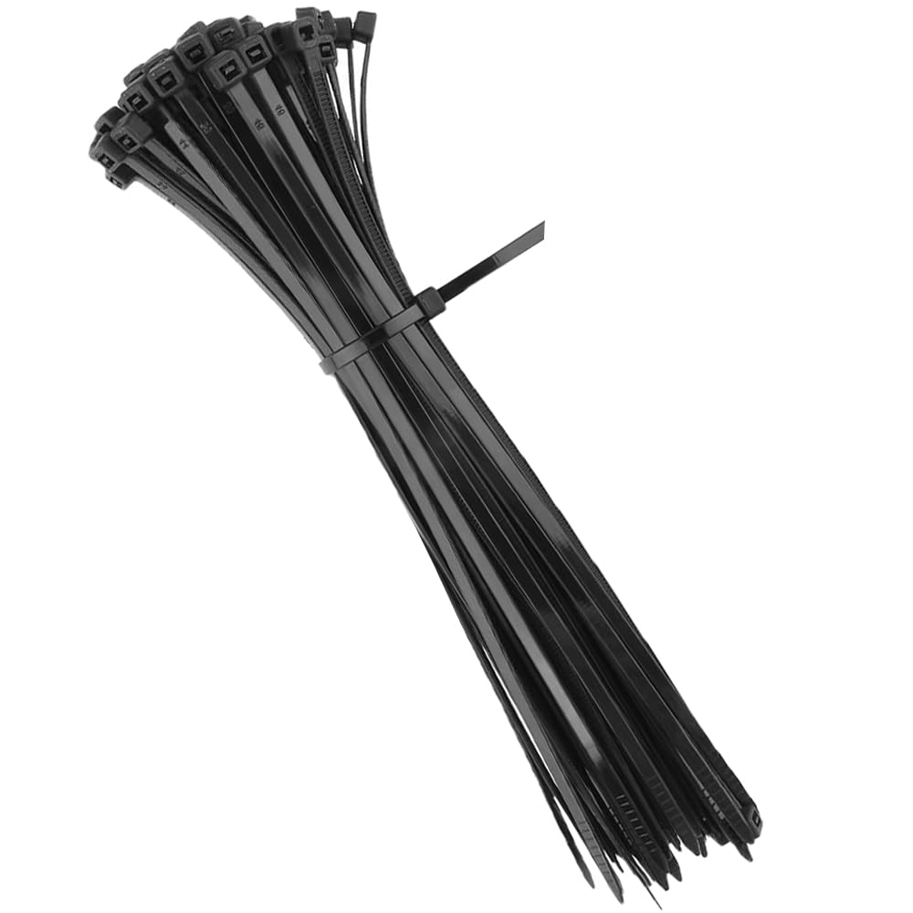 fascette 300 mm x 4.8 mm nero nylon plastica zip fascette – Confezione da 1000