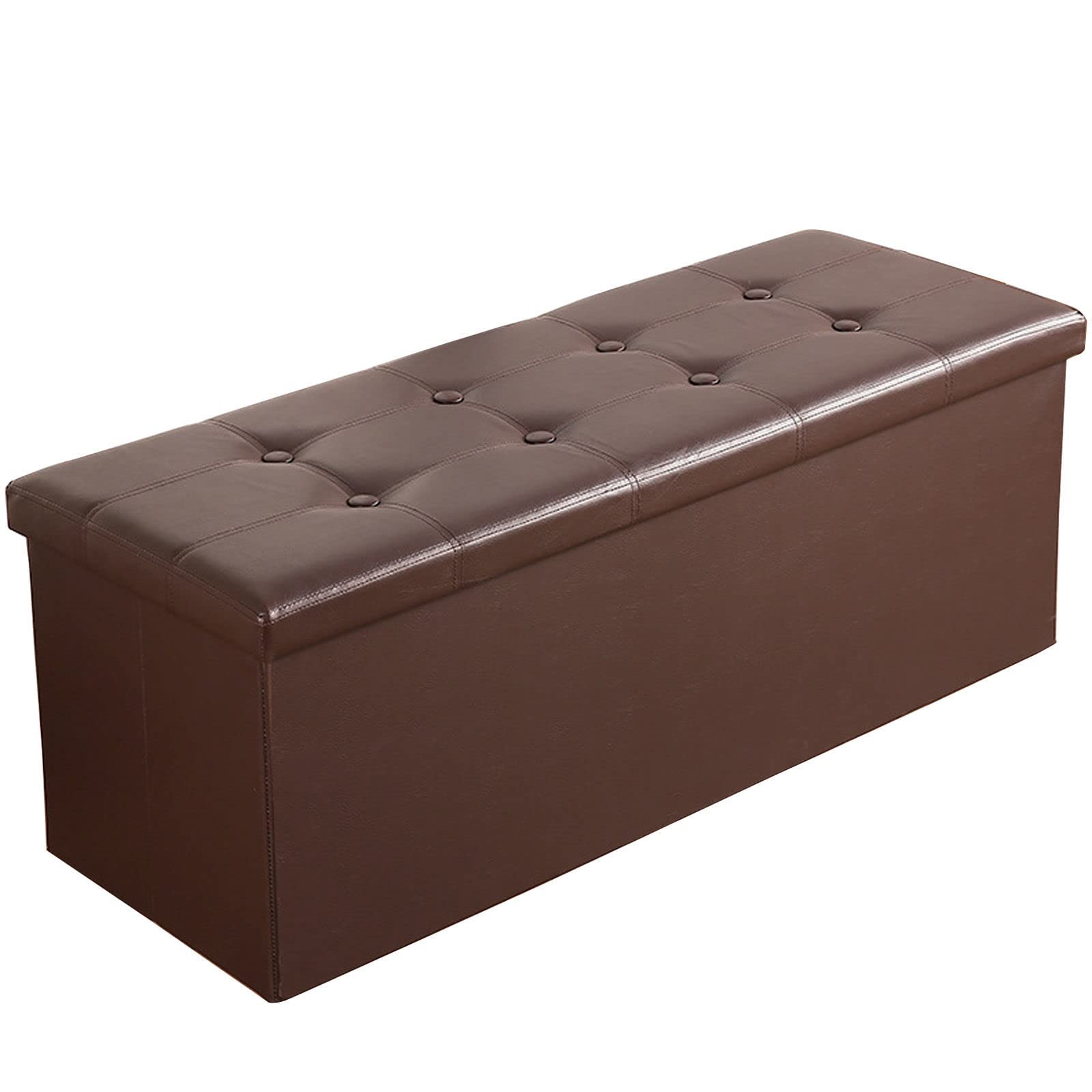 Repose-pieds rectangle avec siège rembourré pour salon et entrée