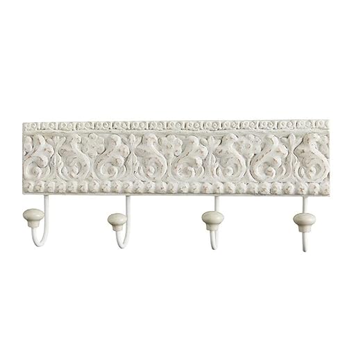 47th & Main Wandhaken, Vintage-Stil, Eisen, Wandmontage, dekorativer Haken, 30,2 cm breit, 4 Haken Cover