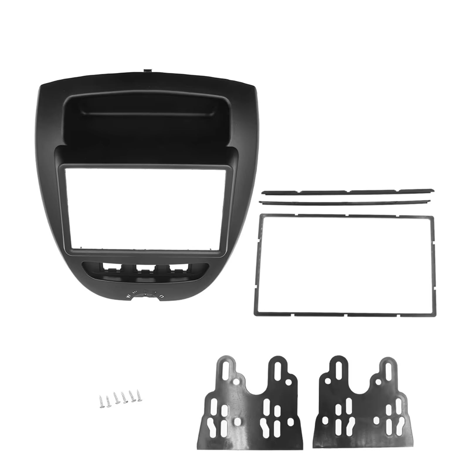Marco Radio Coche 2 DIN Doble Kit Tablero Panel DVD Cubierta Estéreo para Citroen para C1 para Peugeot 107 2005-2014 Marco Radio Coche Radio
