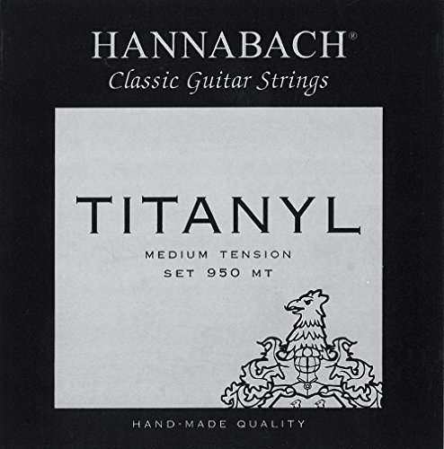 Hannabach Corde per chitarra classica, Serie 950 tensione medio Titanyl - set di 3 corde basse (D4/Re4+A5/La5+E6/Mi6)