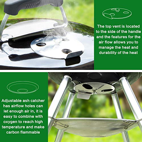 BEAU-JARDIN-Premium-18-Inch-Charcoal-Grill-for-Outdoor-Cooking-Barbecue-Camping-BBQ-Coal-Kettle-Grill-Tailgating-Portable-Heavy-Duty-Round-with-Thickened-Grilling-Bowl-with-Wheels-BG231