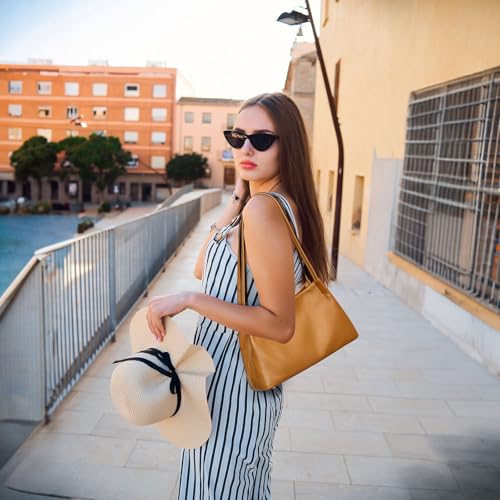 Image of Kattee Genuine Leather Purse and Handbag for Women, Soft Hobo Bag