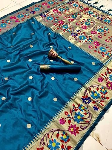 Pandadi Saree teal kanchipuram silk saree – image 2