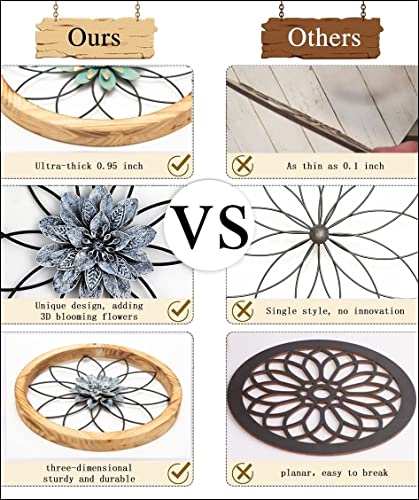 Fgstyle 3 Pieces Ultra-Thick Farmhouse Wall Decor Rustic Home Decor Farmhouse Hanging Decoration For Outdoor,Bedroom, Living Room, Bathroom, Kitchen,Indoor(Brown) #TOP1