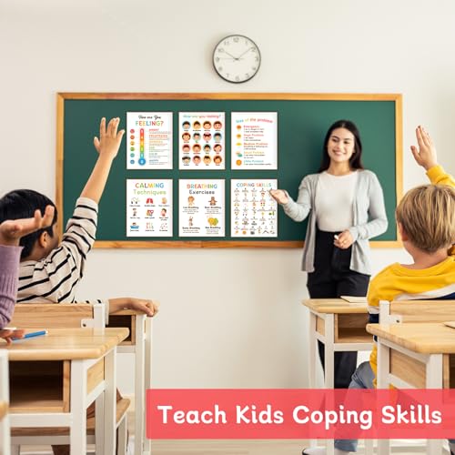 image for Distasio 9 Calming Corner Posters, Feelings Chart for Kids, Calm Down 