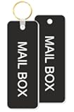 SmartSign 2-Sided Engraved Black Keychain for Mail Box | 1.75
