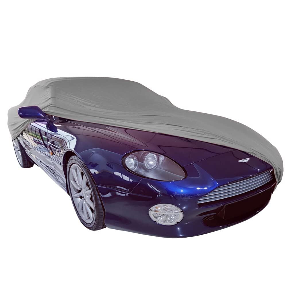 Indoor car cover fits Aston Martin DB7 Grey GARAGE COVER Bespoke tailor made cover Super Soft Stretch