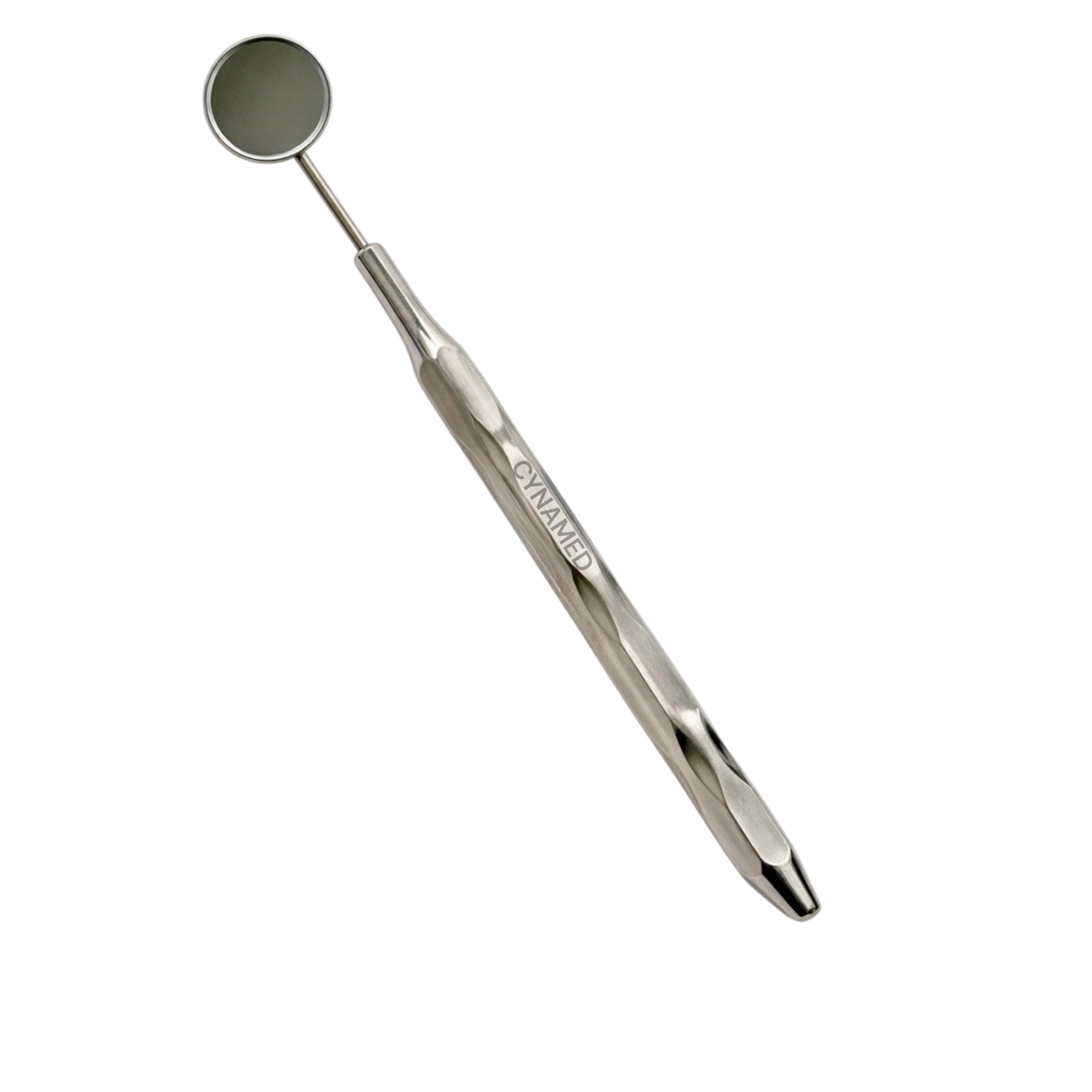 Cynamed Premium German -New Design Hollow Dental Mirror Handle with Replaceable Dental Mouth Mirror #5 Teeth Inspection Cleaning Examination Tool (1