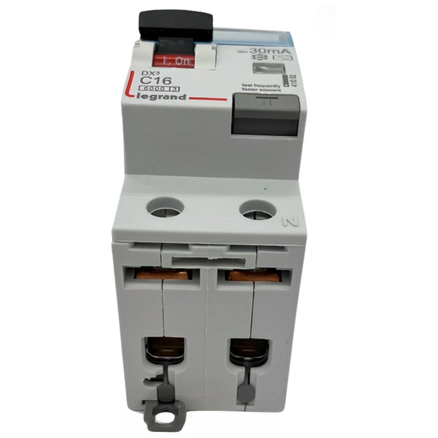 411002 Disjoncteur Différentiel 16a - 30ma - Type Ac - 1p+n - 2 Modules - Neutre à Droite - Auxiliarisable - Legrand