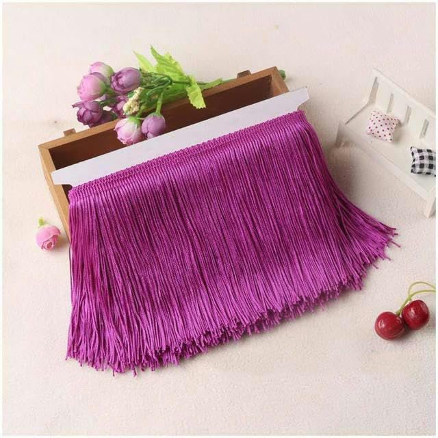 9,1 m 20 cm di larghezza, frangia di pizzo con nappe, nastro