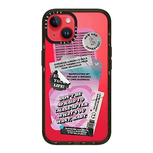 Carcasa Impact para iPhone 14 Casetify en negro brillante 5