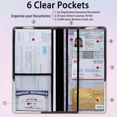 Organizador de Documentos Auto Piel PU miniatura 2