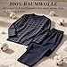 U2SKIIN Herren Schlafanzug 100% Baumwolle Pyjama lang Set Schlafanzüge Loungewear Pyjamas Hausanzug (Dunkelblau kariert/Dunkelblau,M)