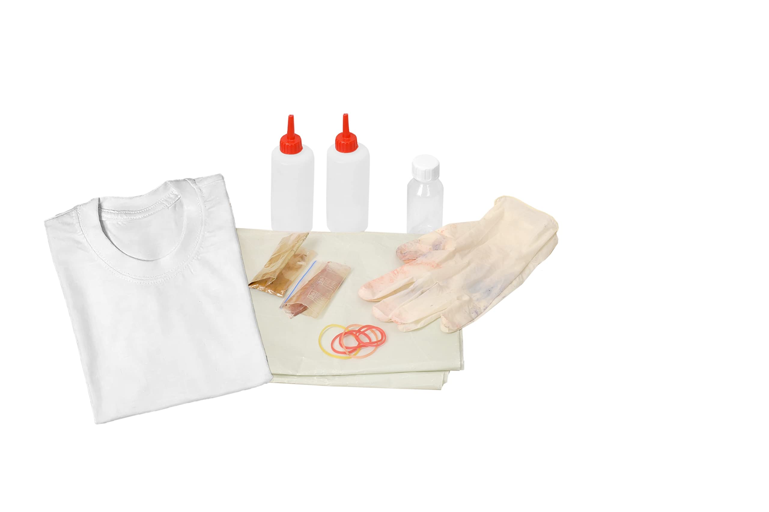 Complete Tie Dye (Cold Dyeing) Kit with 7 Colours, T-Shirt of Your Size (Inclusive of All Materials) (30 inches (8 to 9 Years Old))-picture-43