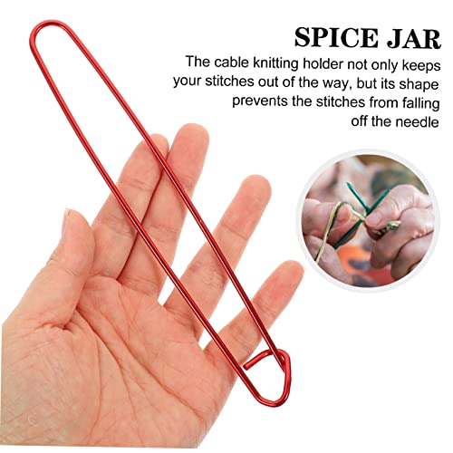 GRADENEVE 1 Set Knitting U-Shaped Needle Organizers Ergonomic Crochet Hooks Machine Wire Stitch Pins Making Knitting Tool Tapestry Holder Stoppers Cable u Ruler Kit Cable Needles Plastic - Thumbnail 2