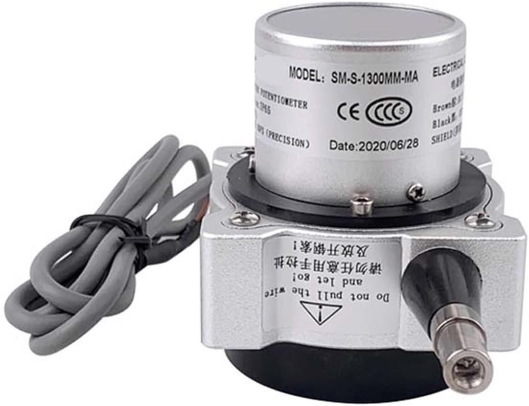 RWRAPS Draw Wire Displacement Sensor SM-S 100mm-1000mm Range 0-5V Output Signal Linear Potentiometer Sensor (Color : SM-S-500mm-R)