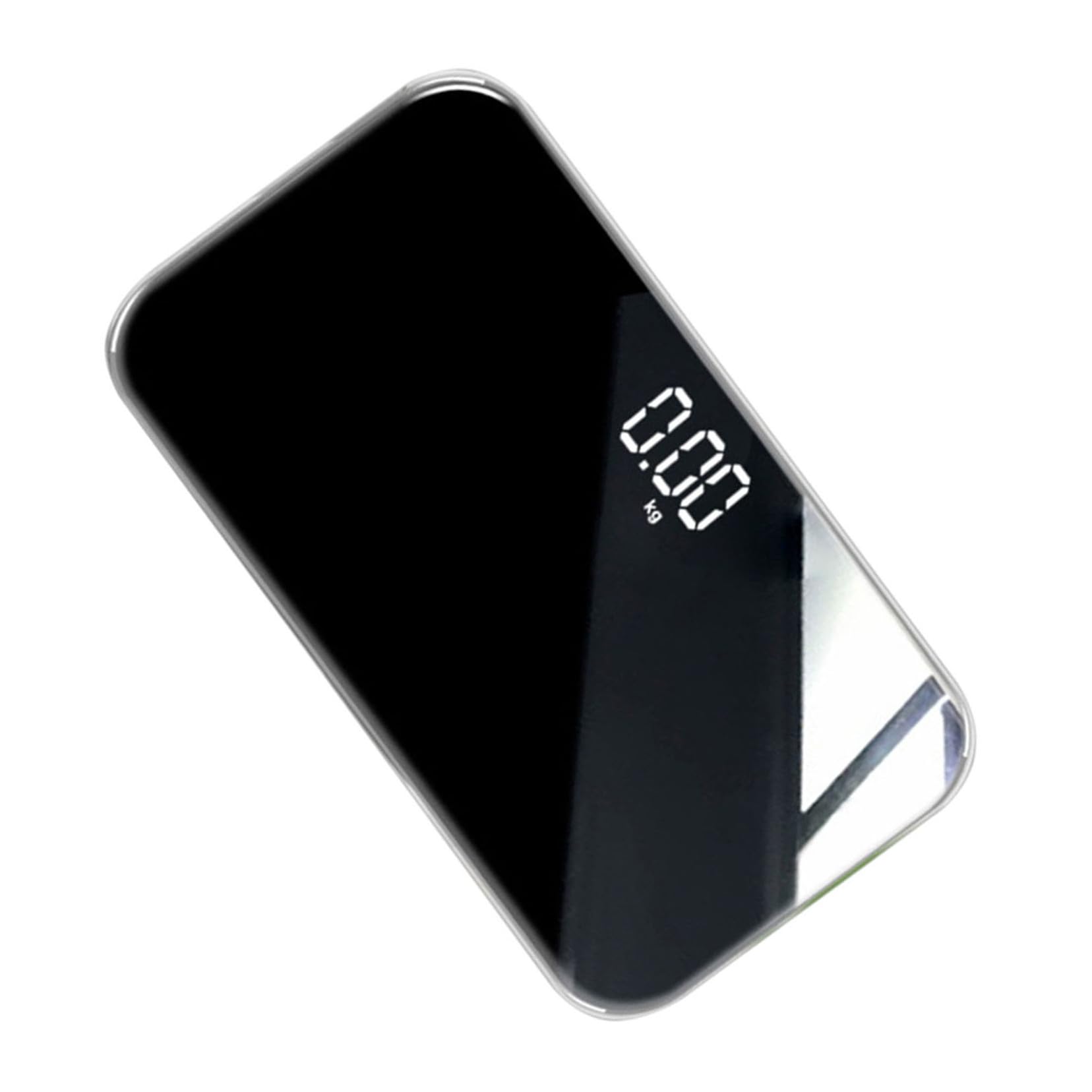 Báscula Digital Recargable Portátil Diseño de Espejo, Sensor de Alta Precisión y Cuerpo Compacto para Control de Peso Corporal en Casa y Viajes Color Aleatorio