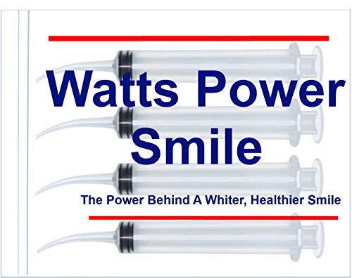 Watts - 4 Large Syringe Oral Irrigators with Tapered Deep Reach Tips for Crowns, Bridges, Oral Pockets and More - 12ml