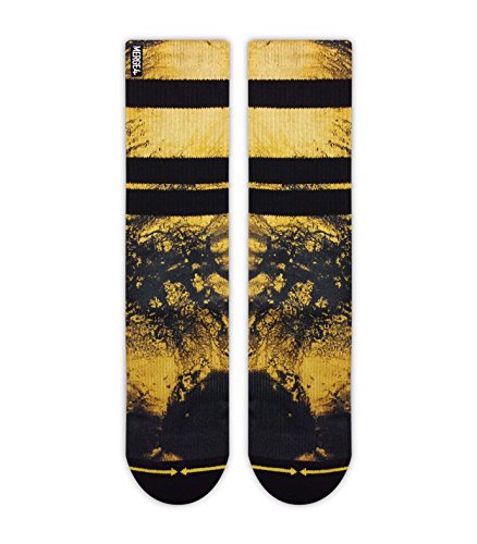 MERGE4 Tentacles Gold Yellow Black Ocean Unisex Crew Sock2