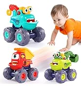 OCATO Monster Truck Toys for 1 2 3 Year Old Boy Birthday Gift, Outdoor Construction Toy Trucks Pu...