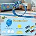 Safotad 15 Ft Flexible Race Track Toy Set, DIY Bendable Dual Lane Race Car Track with Strong Suction Cups, Portable Racing Track for 1:64 Diecast Cars, Easy Install Racetrack for Kids Ages 3+, Blue