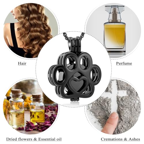 Joias de cremação para animais de estimação para cinzas para cães/gatos e patas de aço inoxidável me