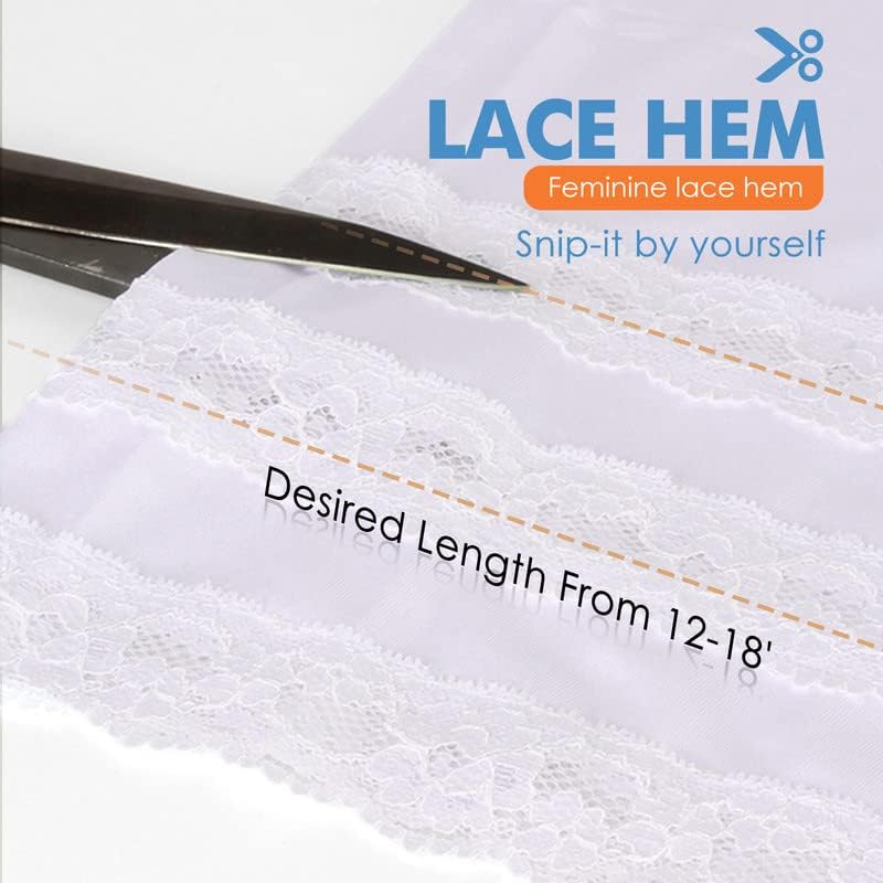 Pettipants for Women Half Slip Shorts Bloomers Split Skirt Lace Culottes Slip - Image 3