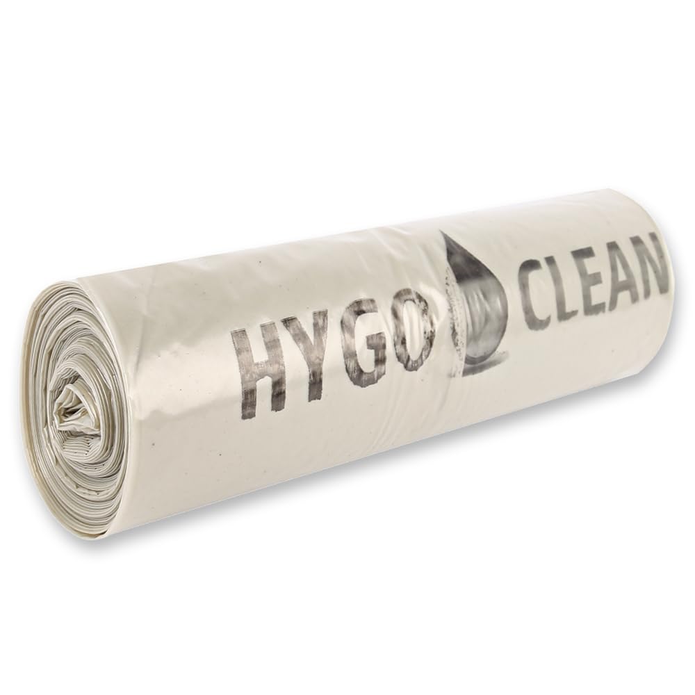 80 Stück Hygoclean Müllsäcke Premium, 160 l | LDPE, Rolle, transparent, L: 120cm, B: 90cm, 80my, Müllsäcke, Abfallsack, Müllbeutel, Mülltüten, Hausmüll, Abfallbeutel