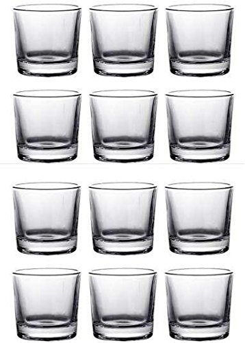 chiner - Vaso Chupito de Cristal 5 cl | Ideal para Servir Bebidas y Cócteles | Resistentes al Lavavajillas, Claro, 12 Unidades, Vidrio