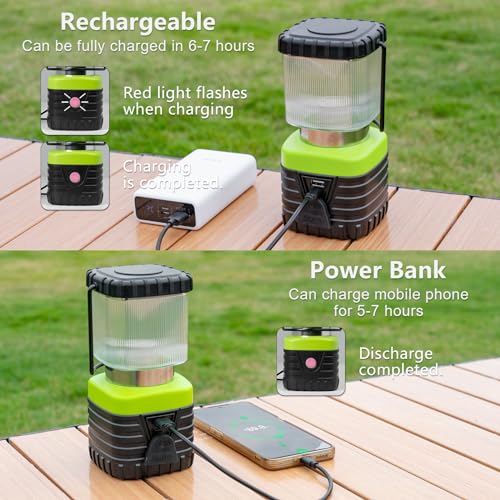 2Packs-LED-Camping-Lantern-Rechargeable-1000LM-4500mAh-Power-Bank-IP44-Waterproof-Lantern-Flashlight-for-Hurricane-Emergency-Hiking
