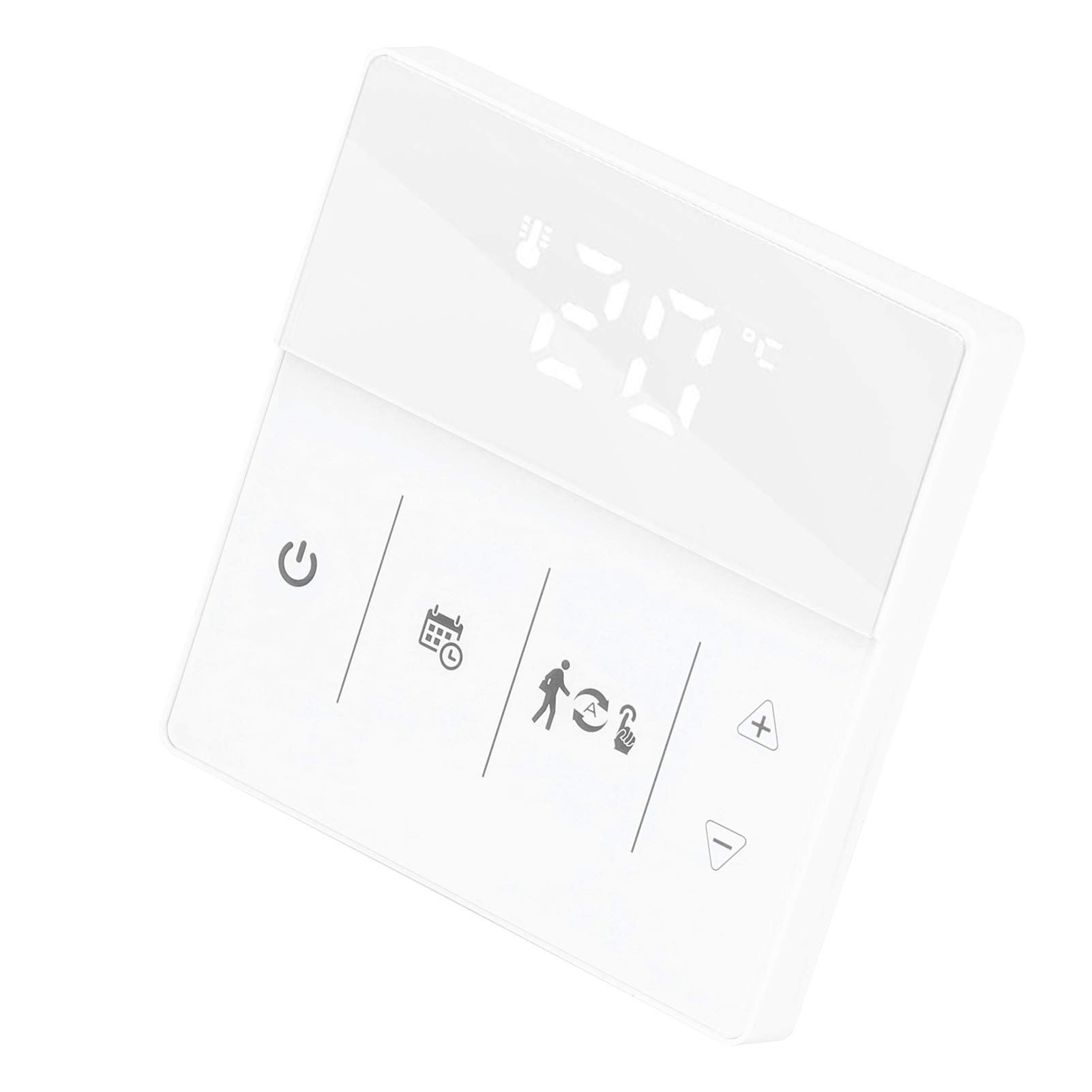 Termostato Preciso Termoregolatore a Parete per Scaldabagno Riscaldamento a Pavimento Interno, Touch Screen LCD Programmazione Settimanale per Uso Domestico, Dimensioni 86x86x11mm (#2)