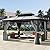 DWVO 10x12ft Hardtop Gazebo Double Roof Polycarbonate Canopy Outdoor with Netting and Shaded Curtains, Aluminum Frame Garden Tent for Patio, Backyard, Deck and Lawns, Gray