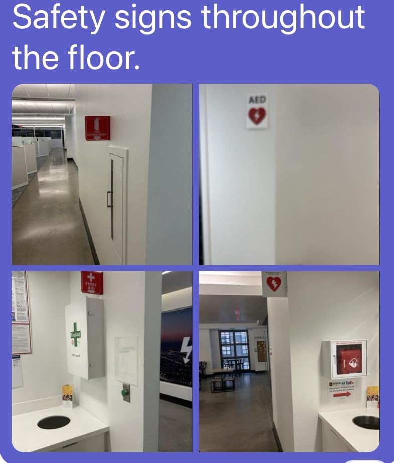 T&R Fire Extinguisher Sign, Fire Extinguisher with Down Arrow - 12 Pack - 6 x 6 Inches Acrylic, 2 pre-drilled holes, Includes Matching Screws, Use for Home Office/Business