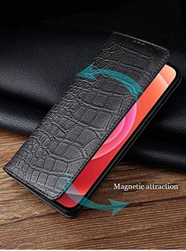 Étui de téléphone à clapet iPhone 12 cuir noir