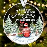 HEXMOZ Couples Christmas Ornament - Married Couple Gifts for Him Her, Boyfriend Girlfriend, Couple First Christmas Better Together Anniversary - Acrylic Xmas Ornaments Decoration 2025