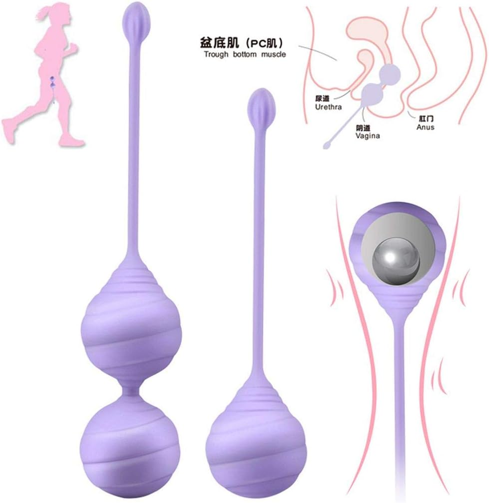 Fifty Shades Grey Toys Kegel Balls l Tighten Recovery Trainer Firming Postpartum Relaxation Geisha Ben Wa Ball Women Funny,Purple