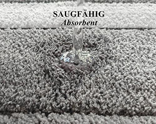 VSUSN Badematte Flauschig, Premium Badteppich, rutschfest Badvorleger, Saugfähig Badezimmerteppich, Bequem,Shaggy… – Bild 4