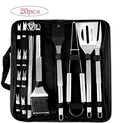 Coocnh - Juego de herramientas para barbacoa (20 piezas)
