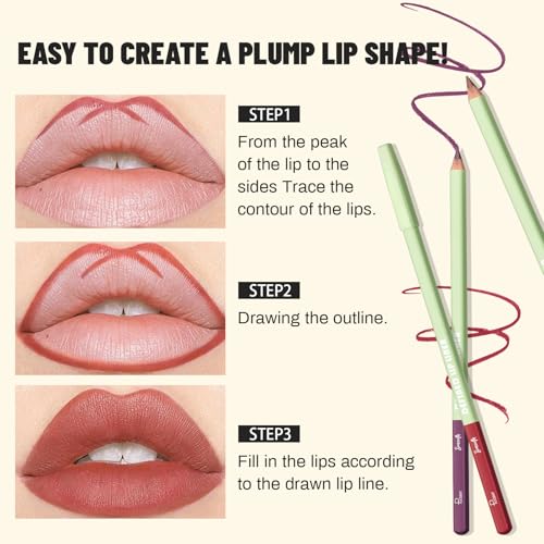 Pudaier 12-Color Lip Liner Set - Matte Velvet Lip Liners With Storage Bucket, Waterproof & Long-Lasting Nude Lip Liner Pencils, Creamy Smooth & High Pigmented, for Defining & Filling Lips - Image 4