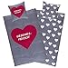 Produktbild Aminata Kids Bettwäsche 135x200 Baumwolle Lieblingsmensch Herz Herzen-Motiv Liebe Love Reißverschluss, Wende-Bettwäsche-Set - Geschenk-Idee Freundin, grau, rot Bett-Decke Valentinstag Frau Paar