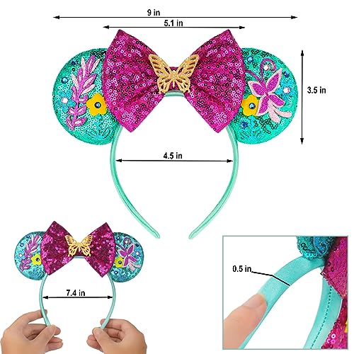 Image of FANYITY Mouse Ears, Sequin Mouse Ears Headband for Girls Women (HHD)